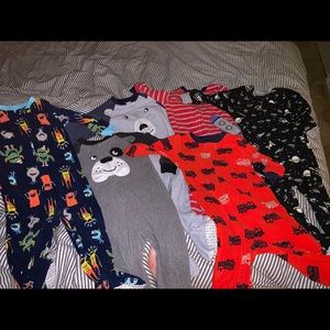 Bundle of Carter’s fleece footed pajamas